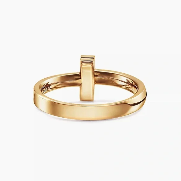 NEW Tiffany & Co T1 Ring in 18K Yellow Gold, 2.5 mm Wide size 9.5